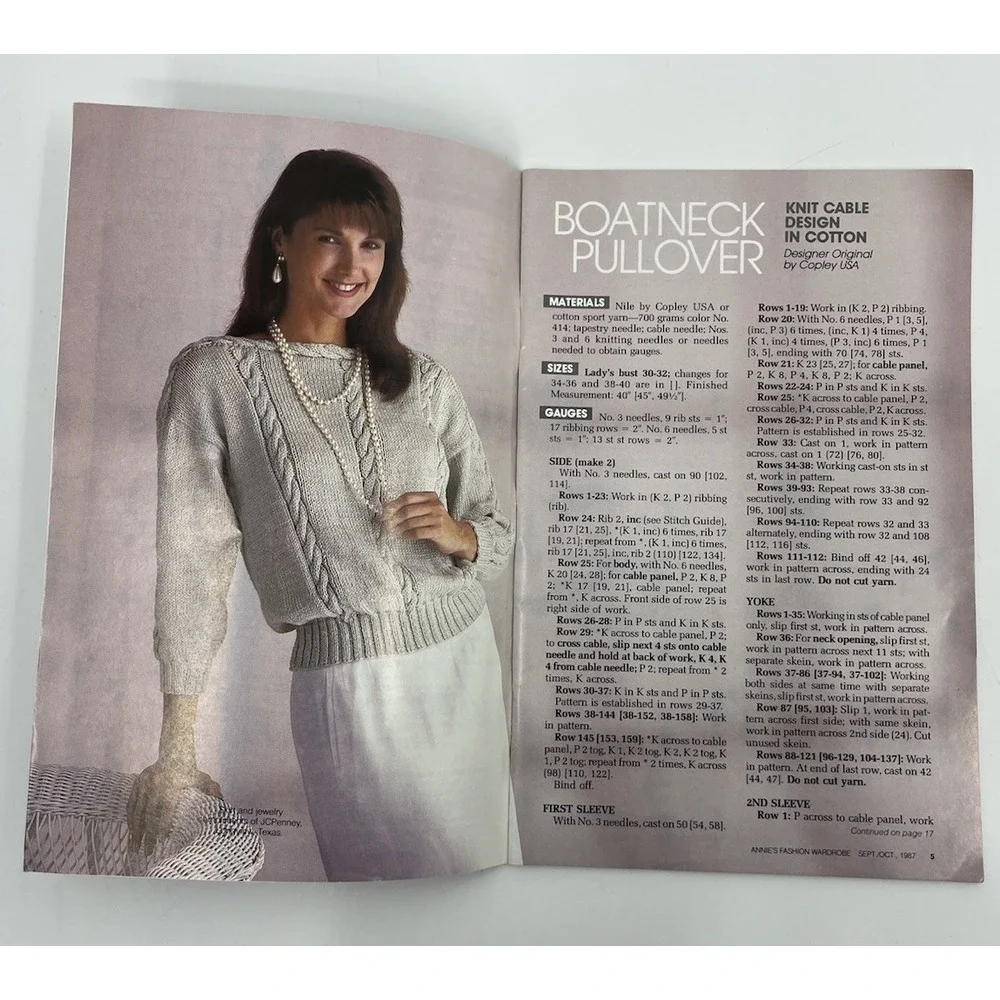 Annie's Fashion Wardrobe Knit & Crochet Magazine Lot of 3 1987 1988 1990